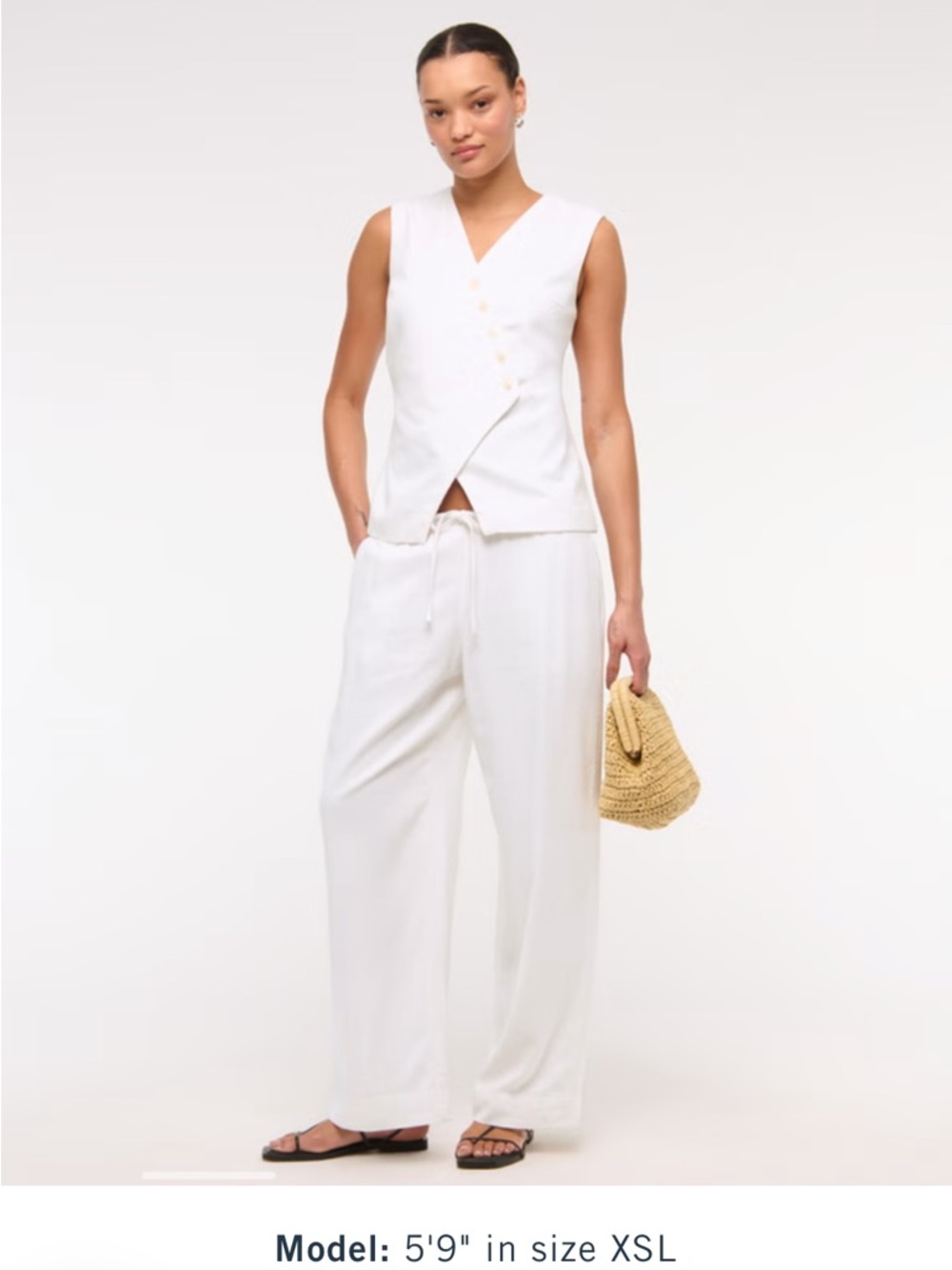 NWT Abercrombie & Fitch Women's
Linen-Blend Pull-On Pant